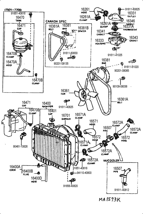 TOYOTA COROLLA Thermostat - 9091603014 | Toyota Parts Overstock ...