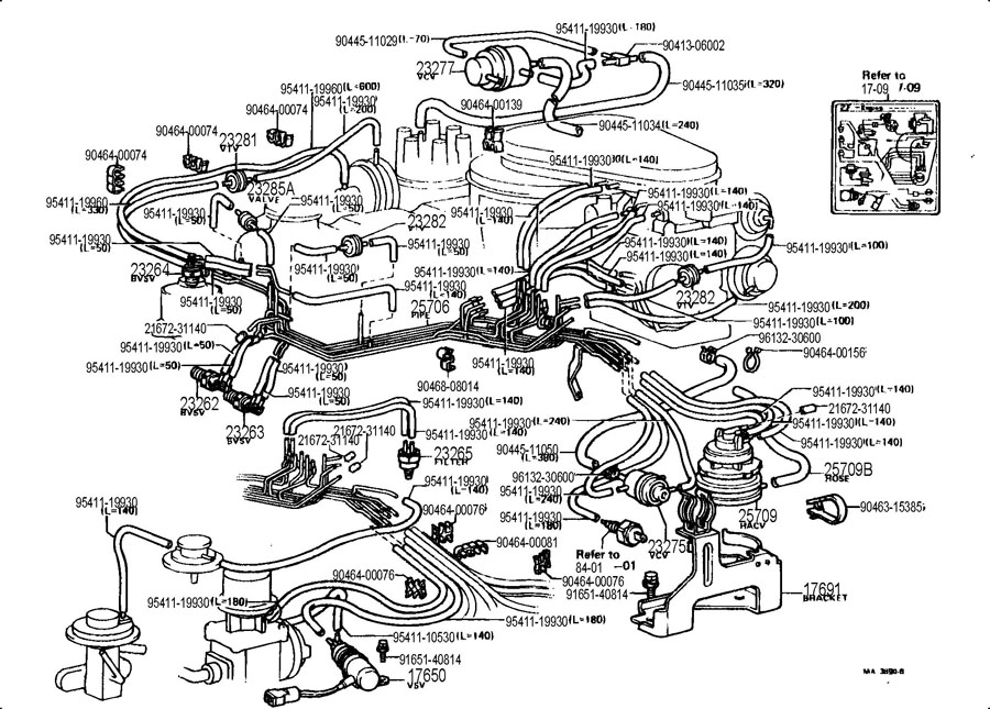 TOYOTA LAND CRUISER Valve, BIMETAL Vacuum. Valve, Switching ...