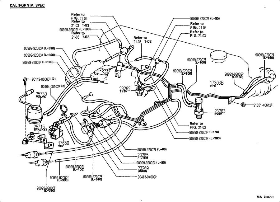 9092505047 - Toyota Valve, BIMETAL Vacuum. Valve, Switching | Toyota ...