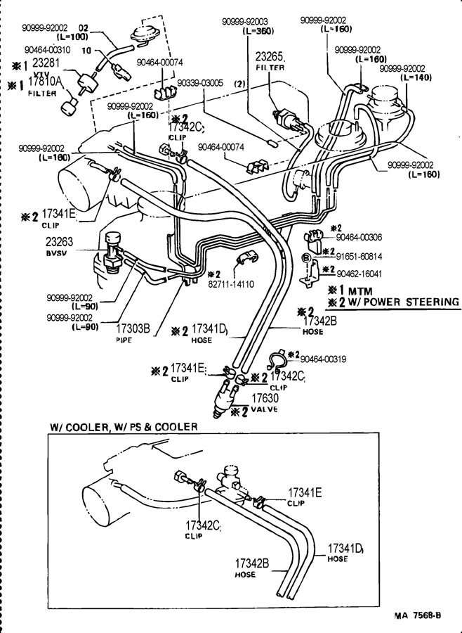 1986 TOYOTA Valve, BIMETAL Vacuum. Valve, Switching - 9092505035 ...