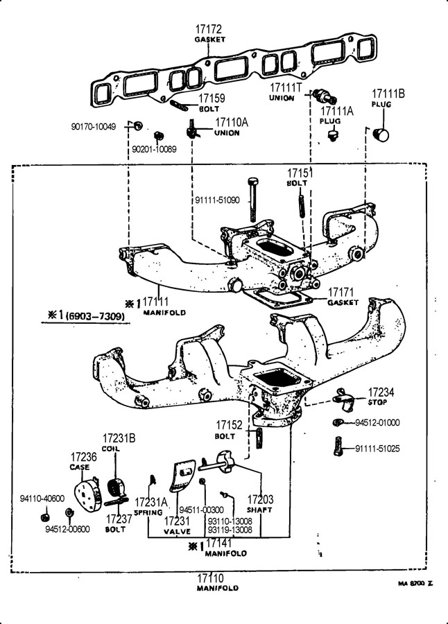 Toyota Land Cruiser Bolt Stud For Manifold To Exhaust