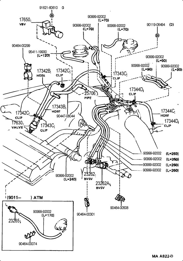 9091012092 - Toyota Obs. Valve, vacuum switch | Toyota Parts Overstock