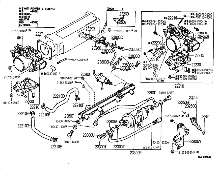 1994 TOYOTA Fuel Injection Cold Start Valve. Fuel Injection Cold Start