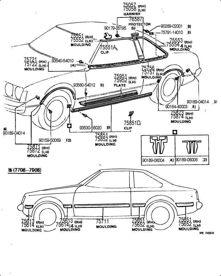 1981 TOYOTA PICKUP Moulding - 7585019096 | Toyota Parts Overstock ...