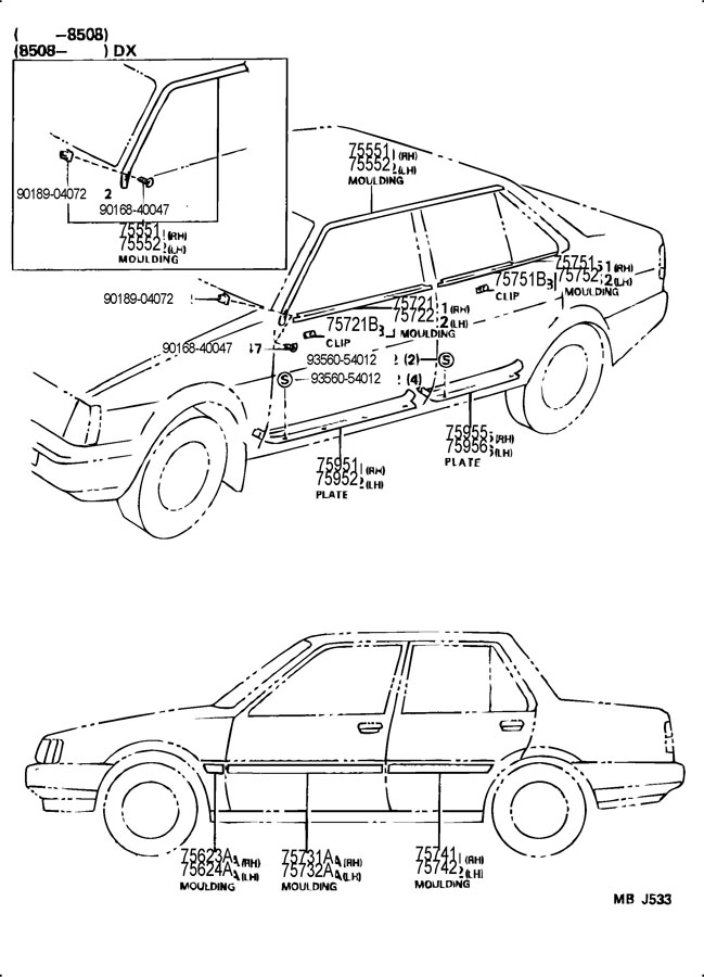 1987 Toyota Pickup Body Parts