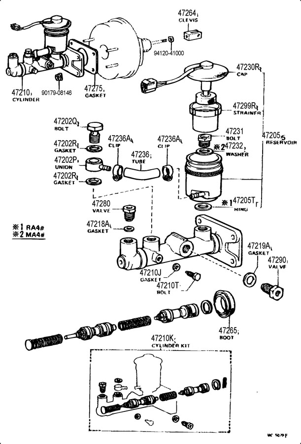 2015 TOYOTA SIENNA Strainer, Master Cylinder - 4729914010 | Toyota ...