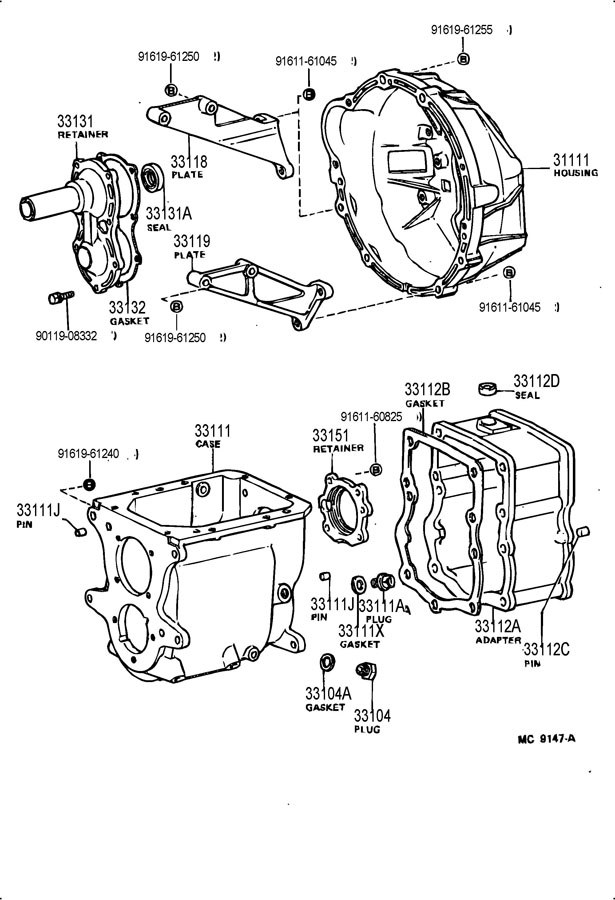 Toyota Land Cruiser Gasket Transfer Adapter Gasket