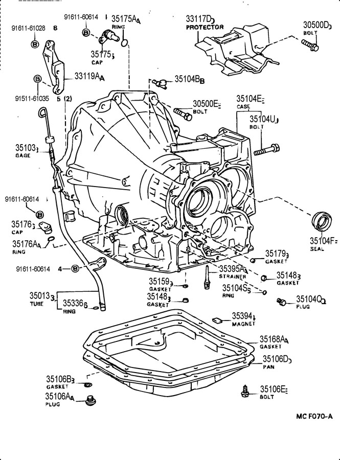 3516832010 - Toyota Gasket, automatic transaxle oil pan ...