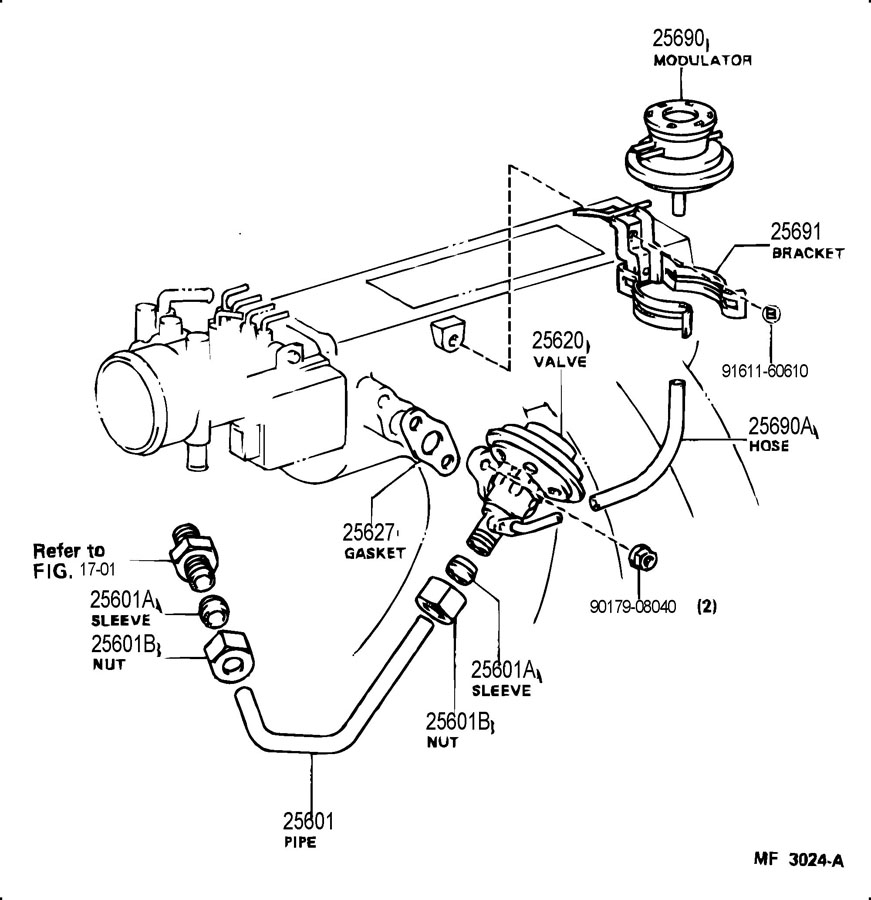 2587074030 - TOYOTA Exhaust Gas Recirculation (EGR) Valve Control ...